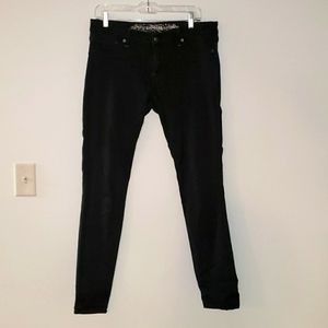 Express black stretch skinny jeans